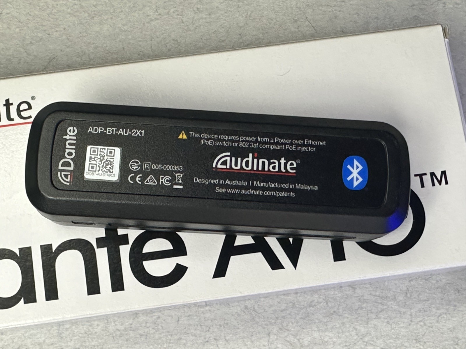 Audinate ADP-BT-AU2X1 Dante AVIO Bluetooth IO Adapter