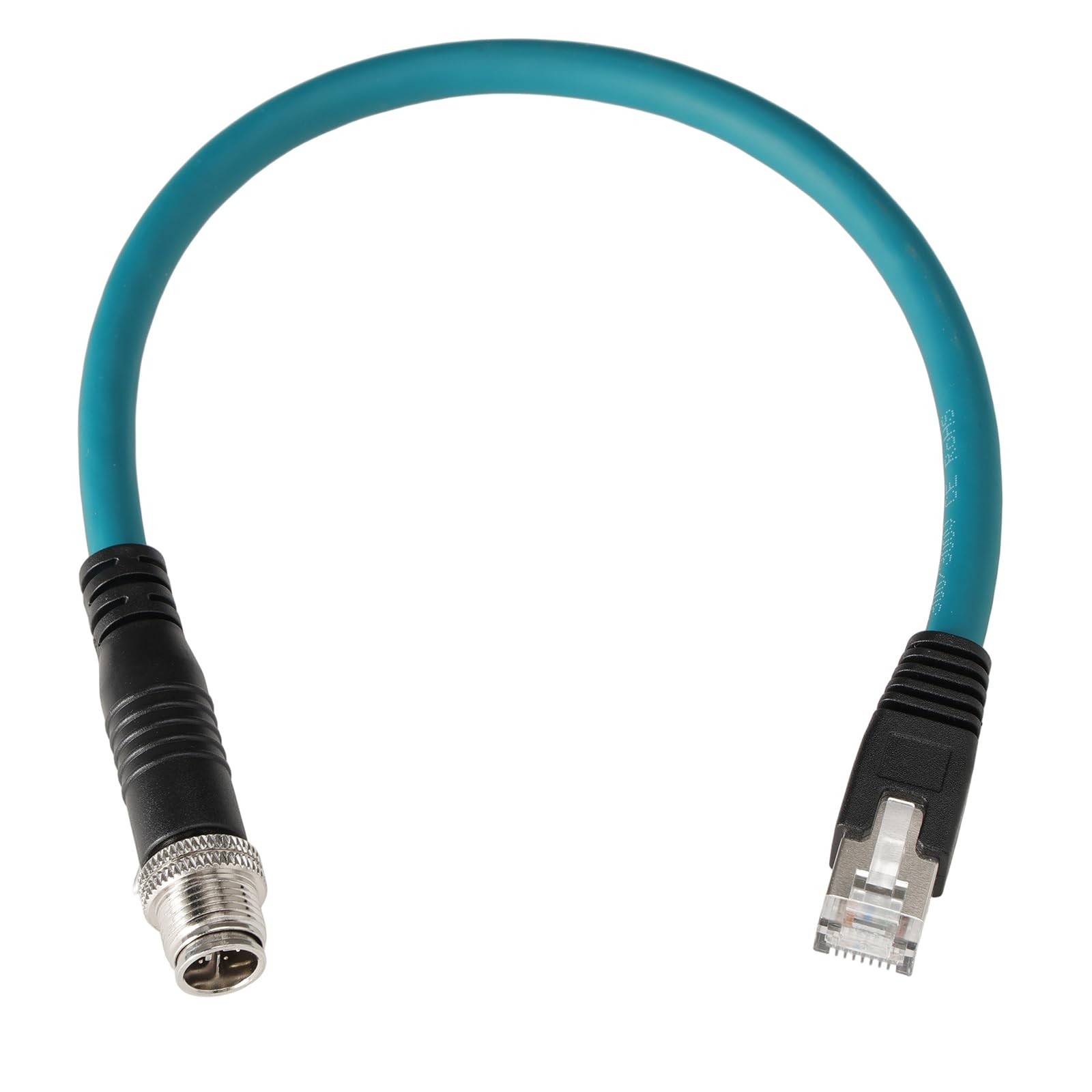 M12 Ethernet 8 Pin X Coded RJ45 CAT7e GigE Cable High Speed Network 30cm