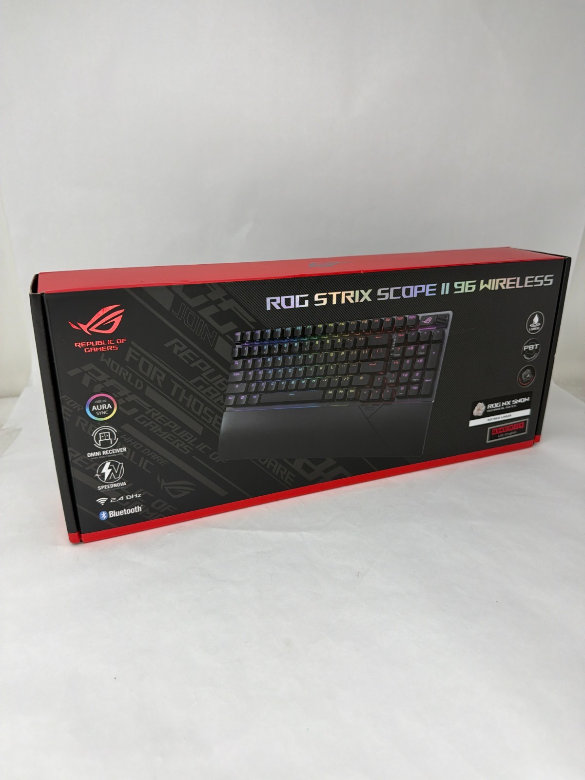 ASUS ROG Strix Scope II 96% Wireless Gaming Keyboard Dampening Foam snow switche