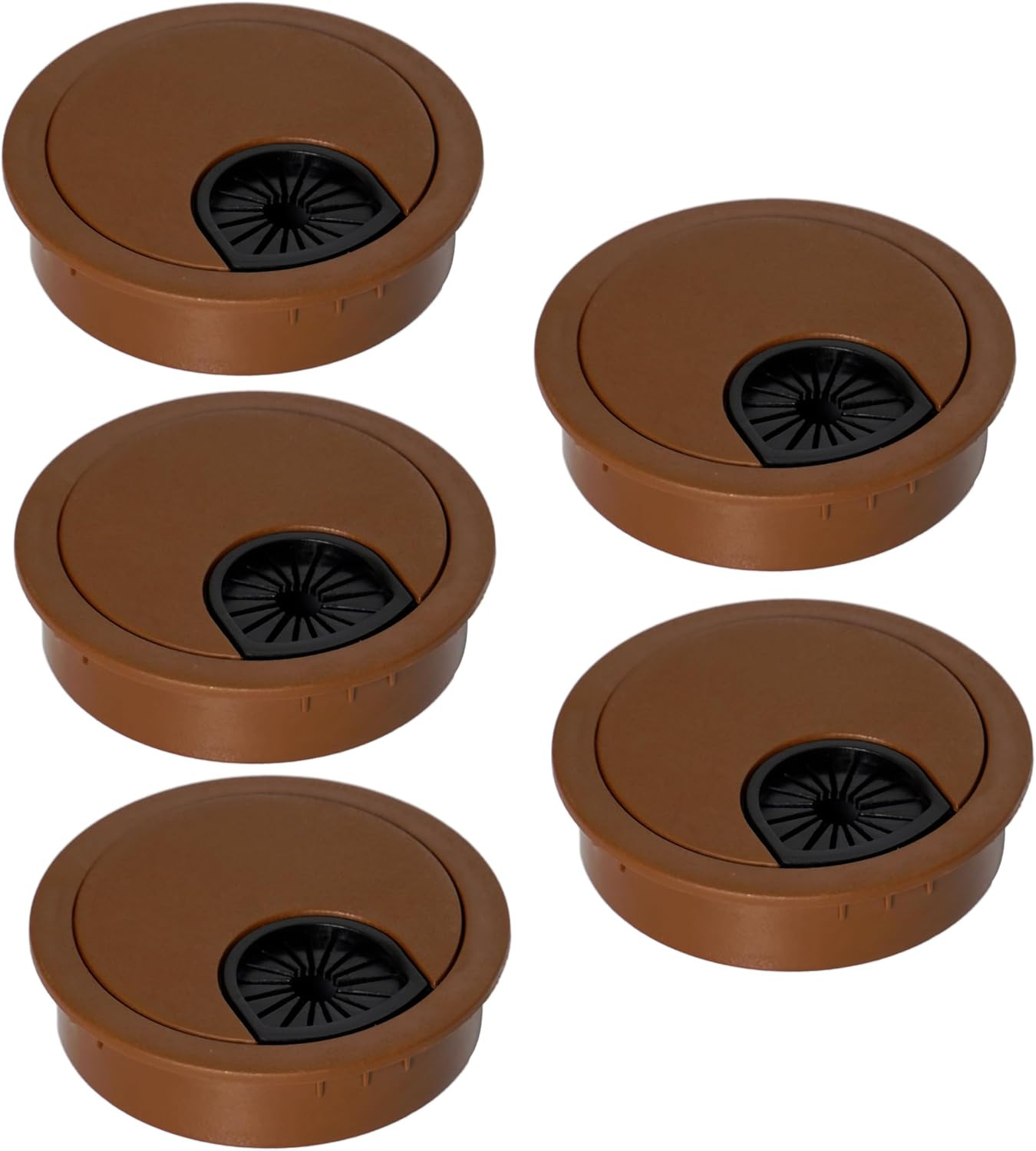 5 Pcs Plastic Desk Cable Grommet 2-1/2" – Durable Desk Hole Cover for Wire Manag