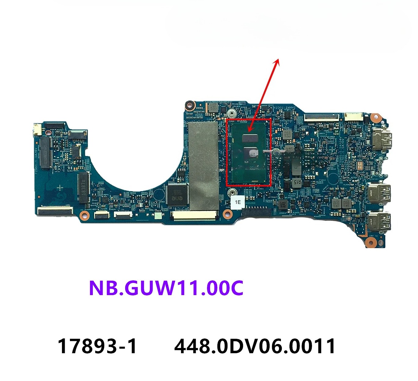 17893-1 For Acer Spin 3 SP314-51 Notebook Motherboard NBGUW1100C i3-6006U 4G