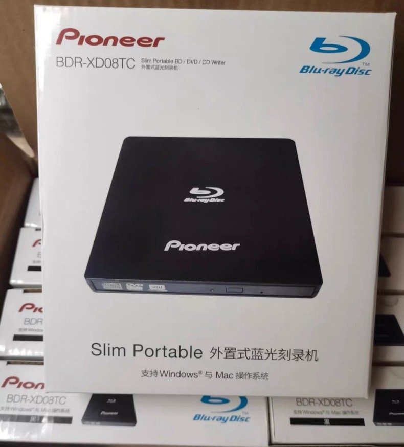 Pioneer External Blu-ray Disc Burner BDR-XD08TC 1PC