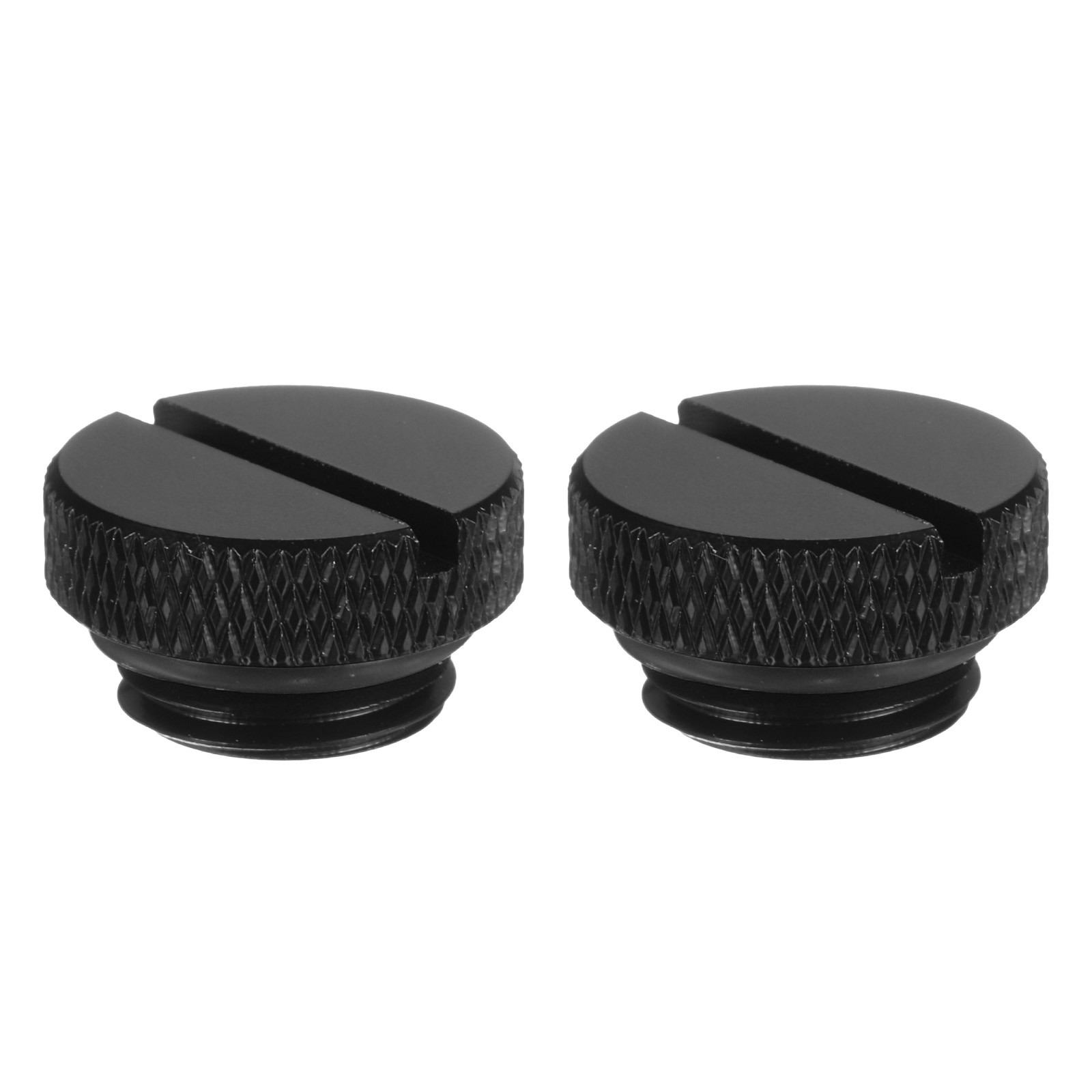 2pcs Water Stop Plug Fitting G1/4" Water Cooling Slot Plug Fitting, Black