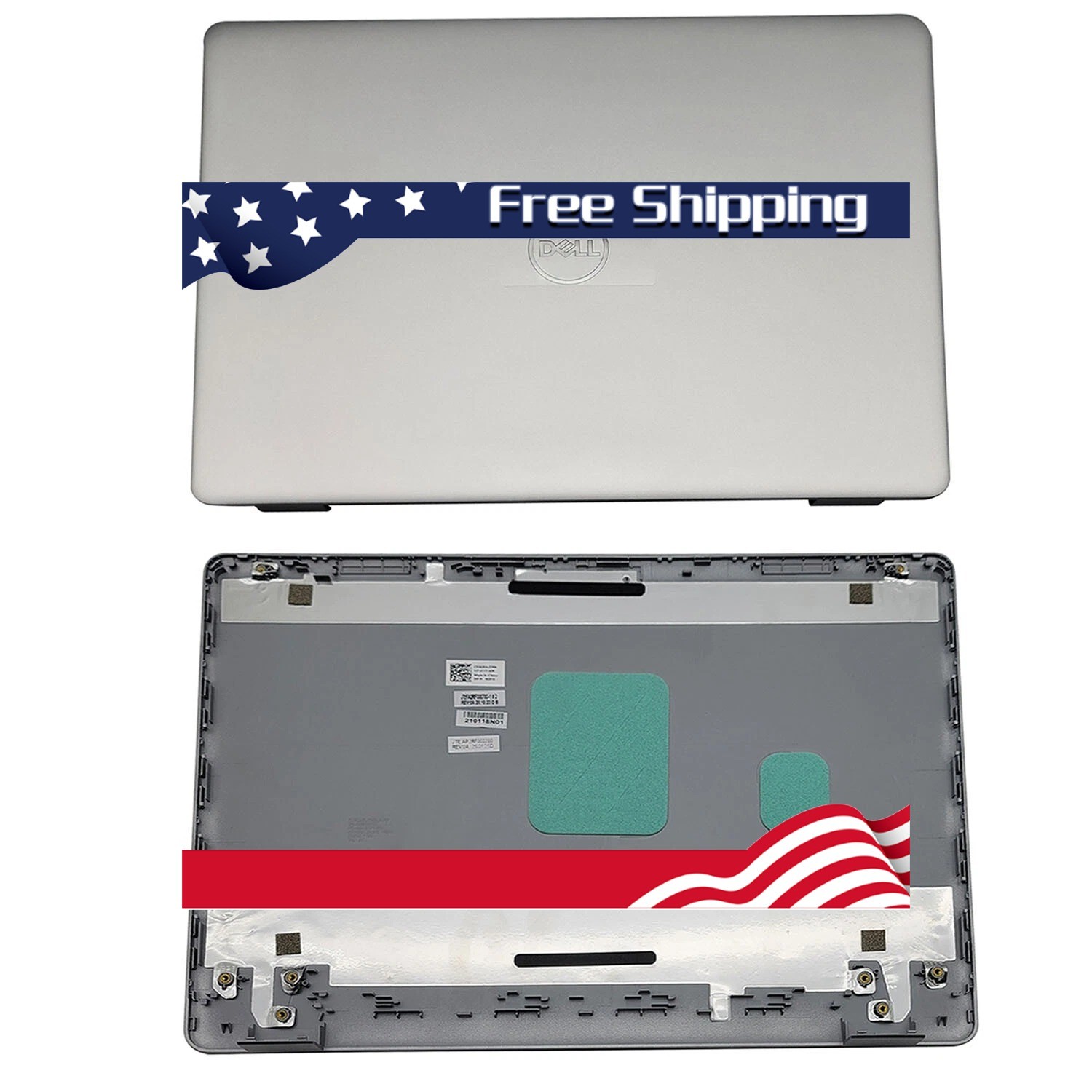 New LCD Back Cover 638V6 For Dell Inspiron 14 5493 Top Case Lid Silver 0638V6 US
