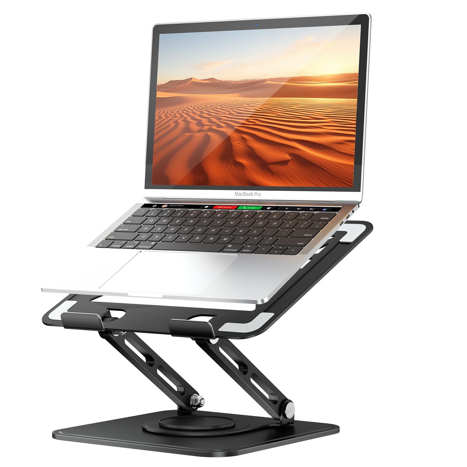 tounee Laptop Stand for Desk, Adjustable Computer Holder with Black