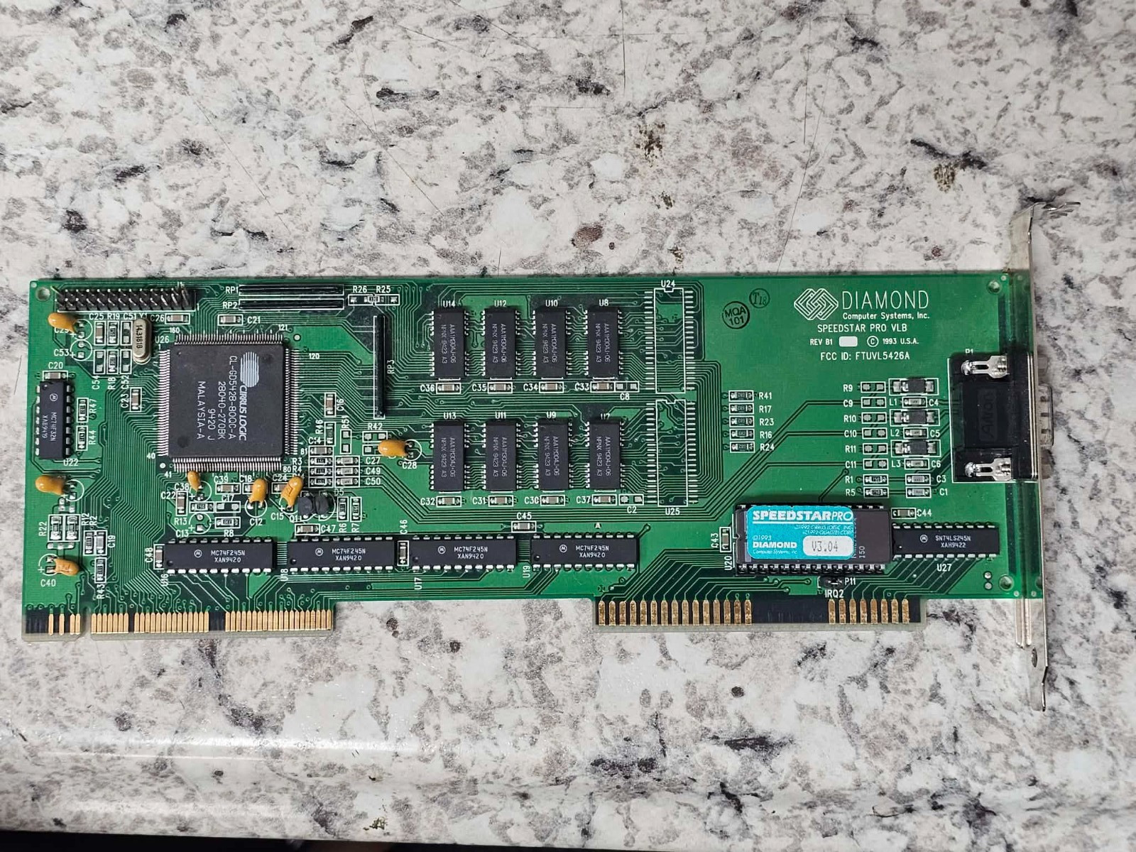 Vintage Diamond Speedstar Pro CL-GD5428 VLB/VESA Local Bus Video Card - Working