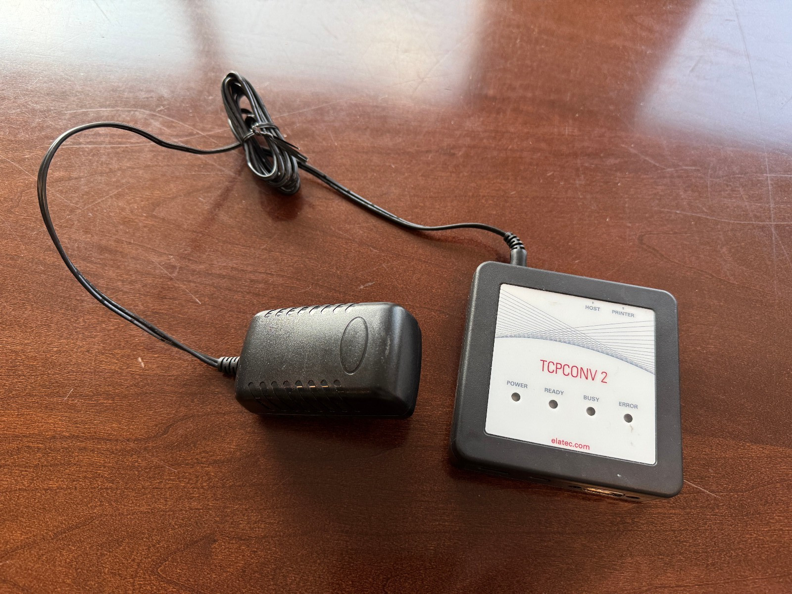 TCPCONV 2 USB/RS232-Ethernet Converter w/Power Adaptor (Printer Elatec RFID)
