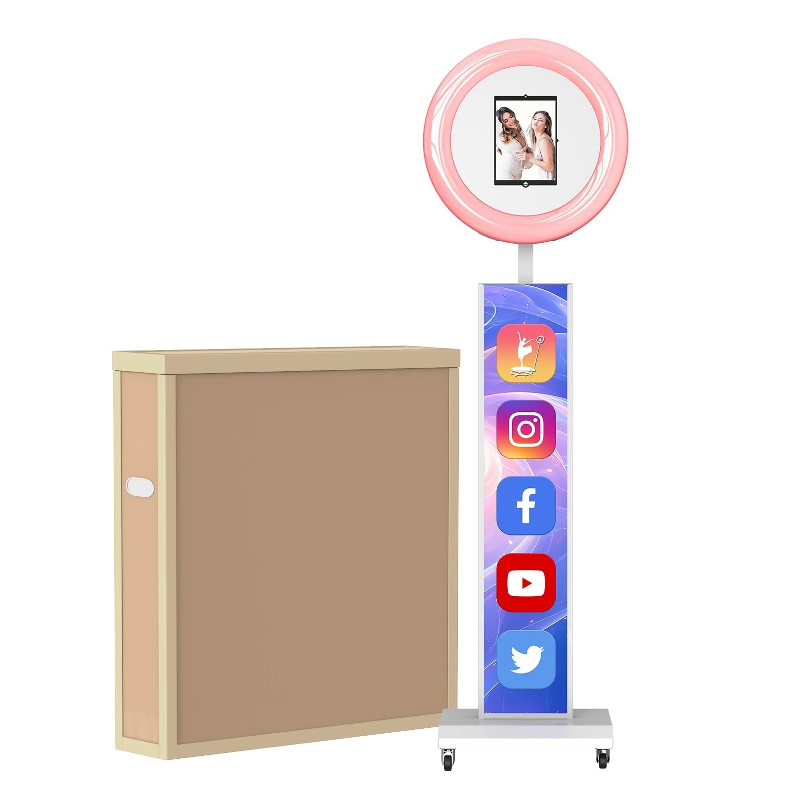 MWE Portable Photo Booth Machine Stand Compatible with Any Ipad with Software...