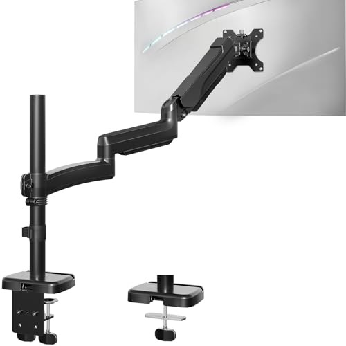  Single Long Monitor Arm, 13 to 32 inch Computer Monitor Desk Mount, Extra 