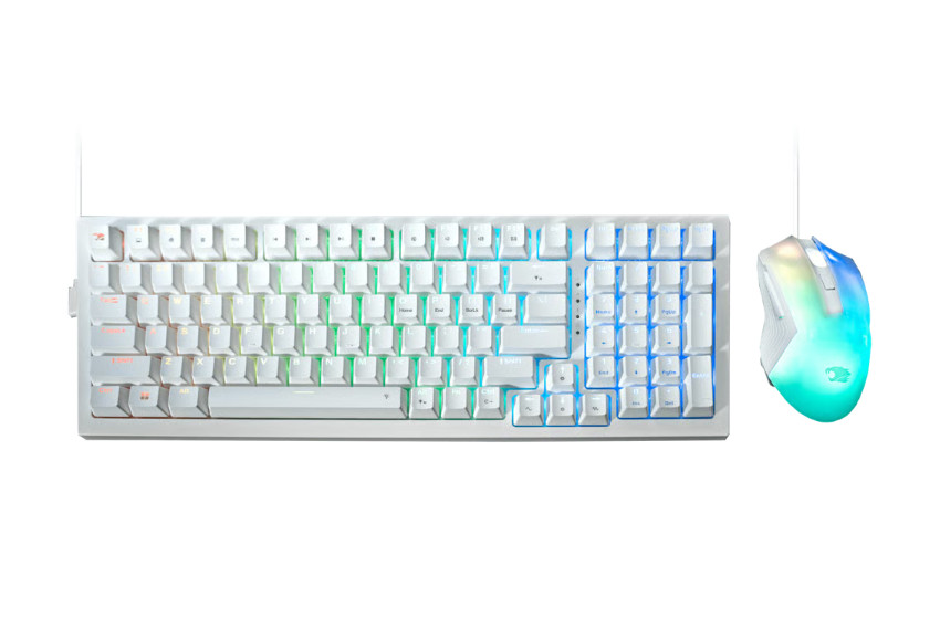 iBUYPOWER MK9 RGB Wired Mechanical Keyboard & Mouse Combo White — Open Box