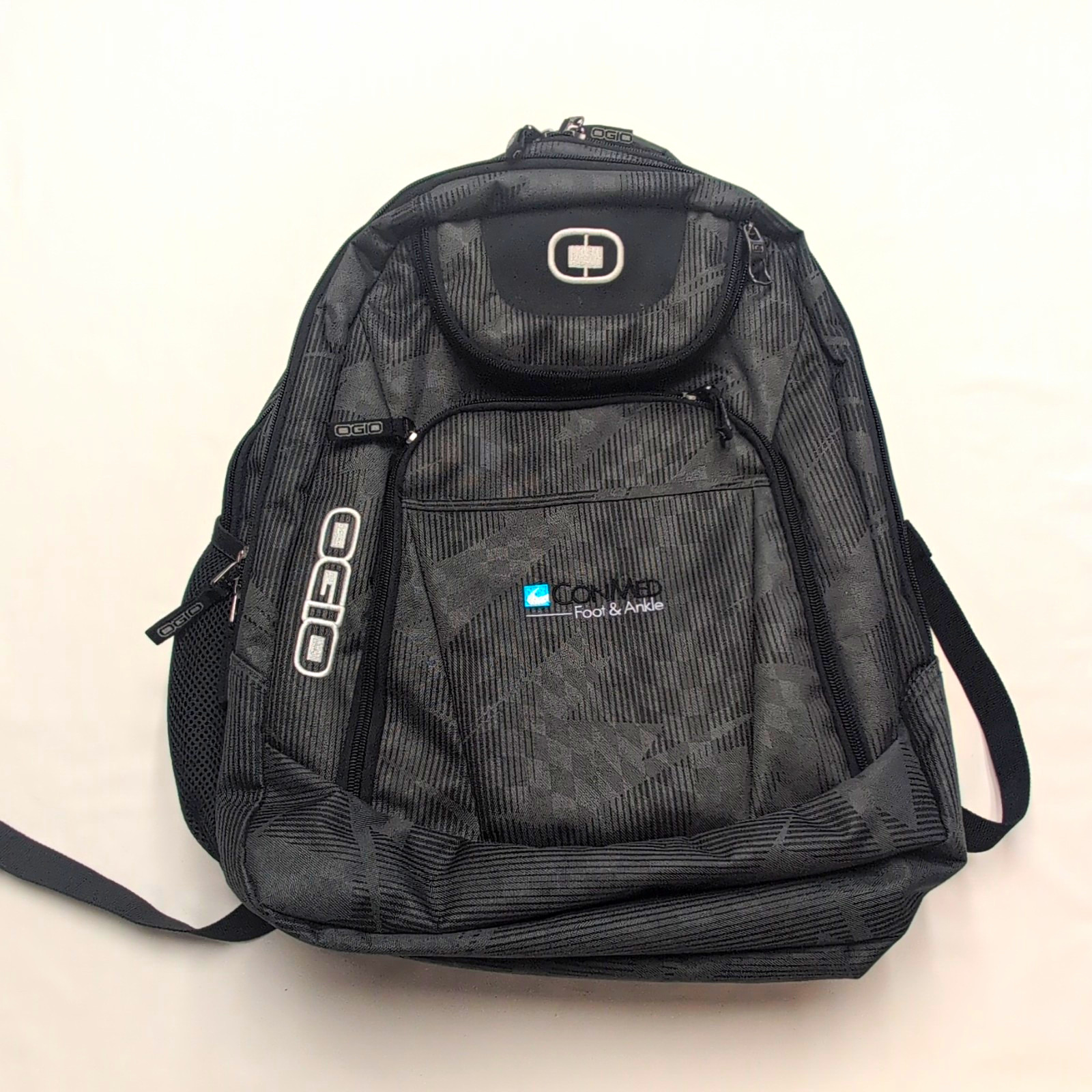 OGIO Excelsior Backpack 15in Laptop Padded Polyester Black/Gray Geometric