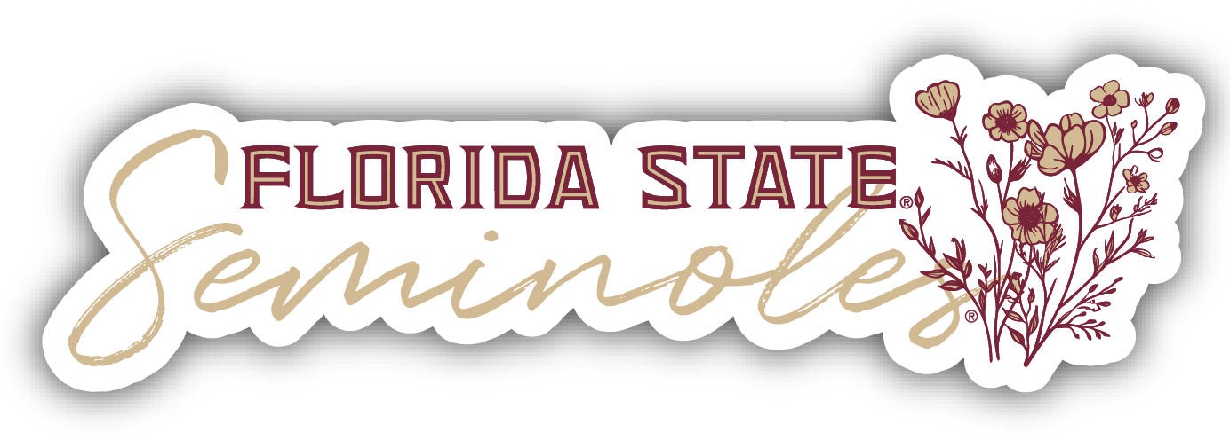 Florida State Seminoles Script Floral Sticker/Magnet - School Decor