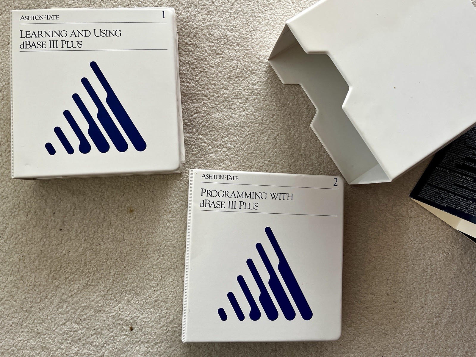 Vintage 1986 dBASE III PLUS Complete Software Binders & 5.25" Floppy Disks (CIB)