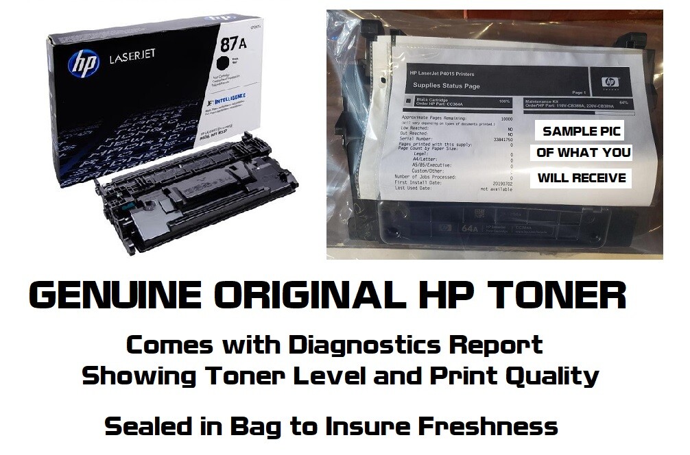 Mostly New Genuine HP 87A Toner Cartridge Printer-Tested 70% Toner NO BOX