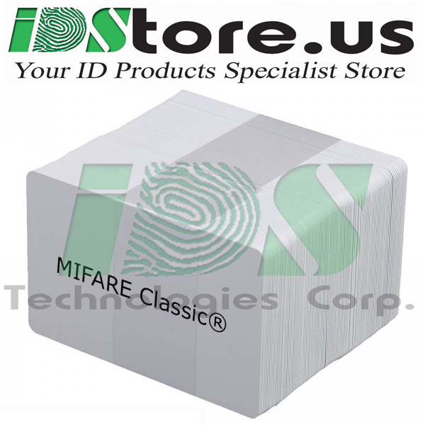 200 MIFARE Classic® 4k Blank White PVC Cards, CR80, 30 Mil,GQ, Credit Card size
