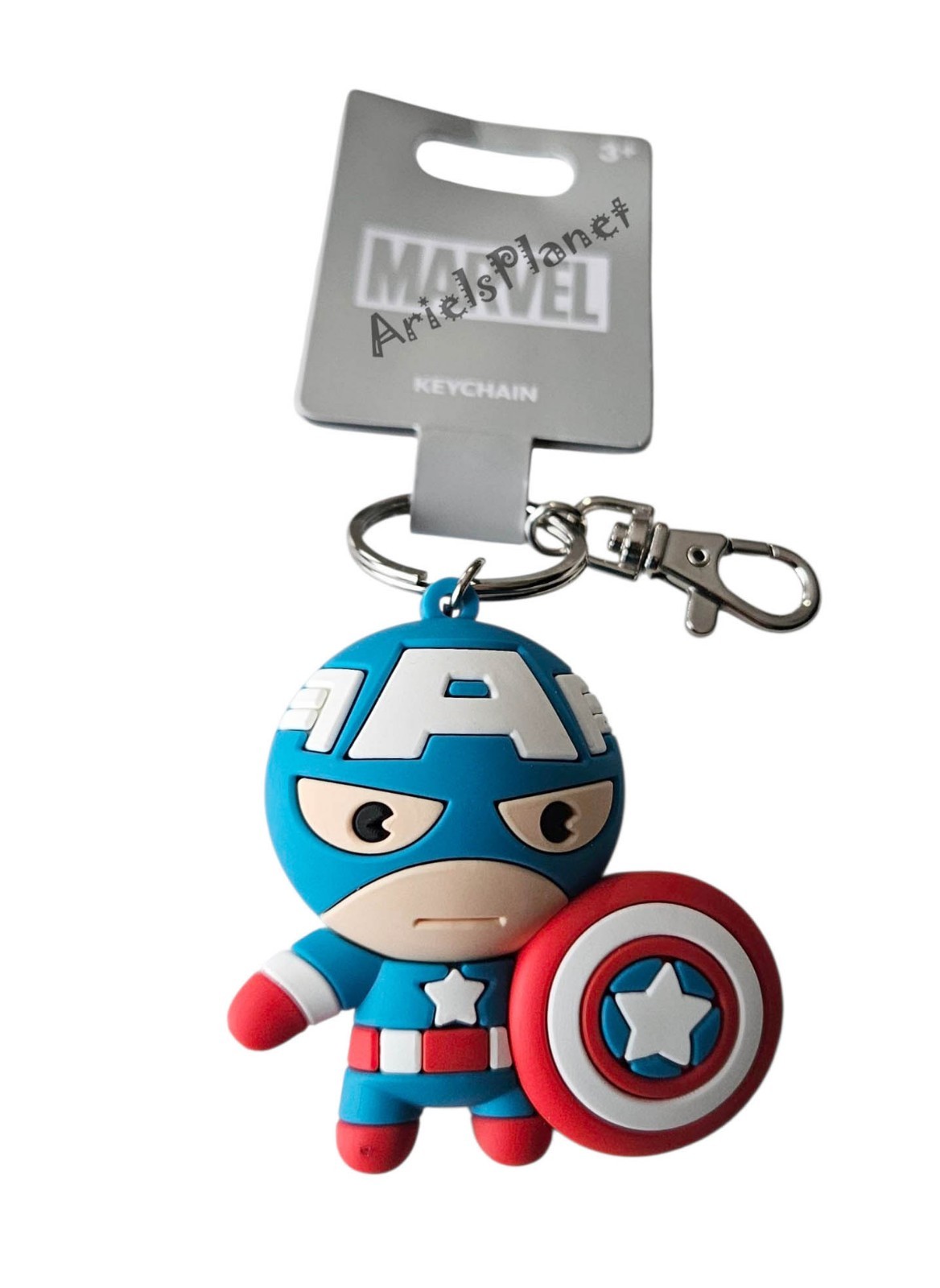 Disney Parks Marvel Captain America Figure Keychain Bag Charm with Lobster Claw