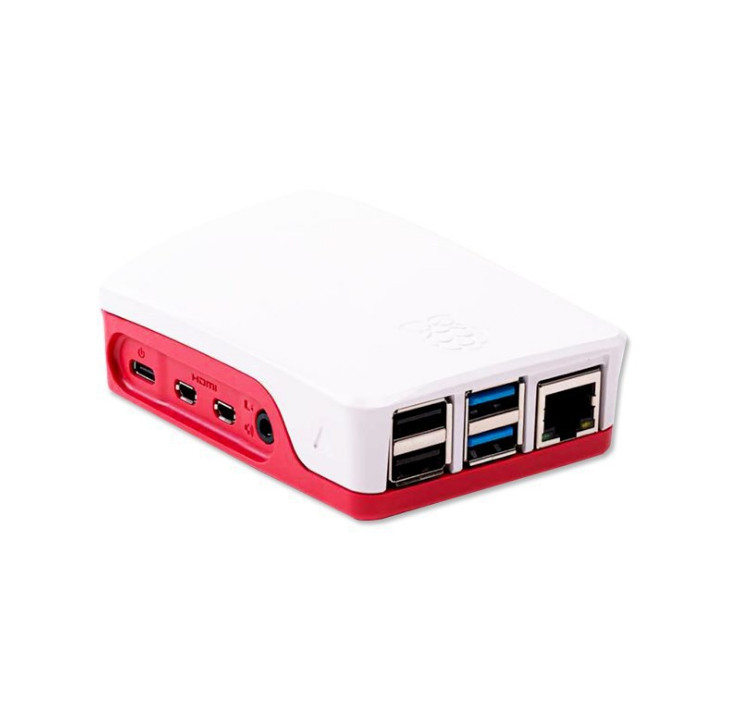 2pcs Raspberry PI 4B case official shell classic red white