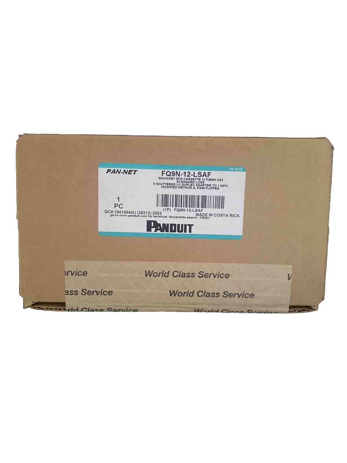 Panduit PAN-NET FQ9N-12-LSAF QuickNet 12 Fiber Cassette 6 Shuttered LC to 1 MPO
