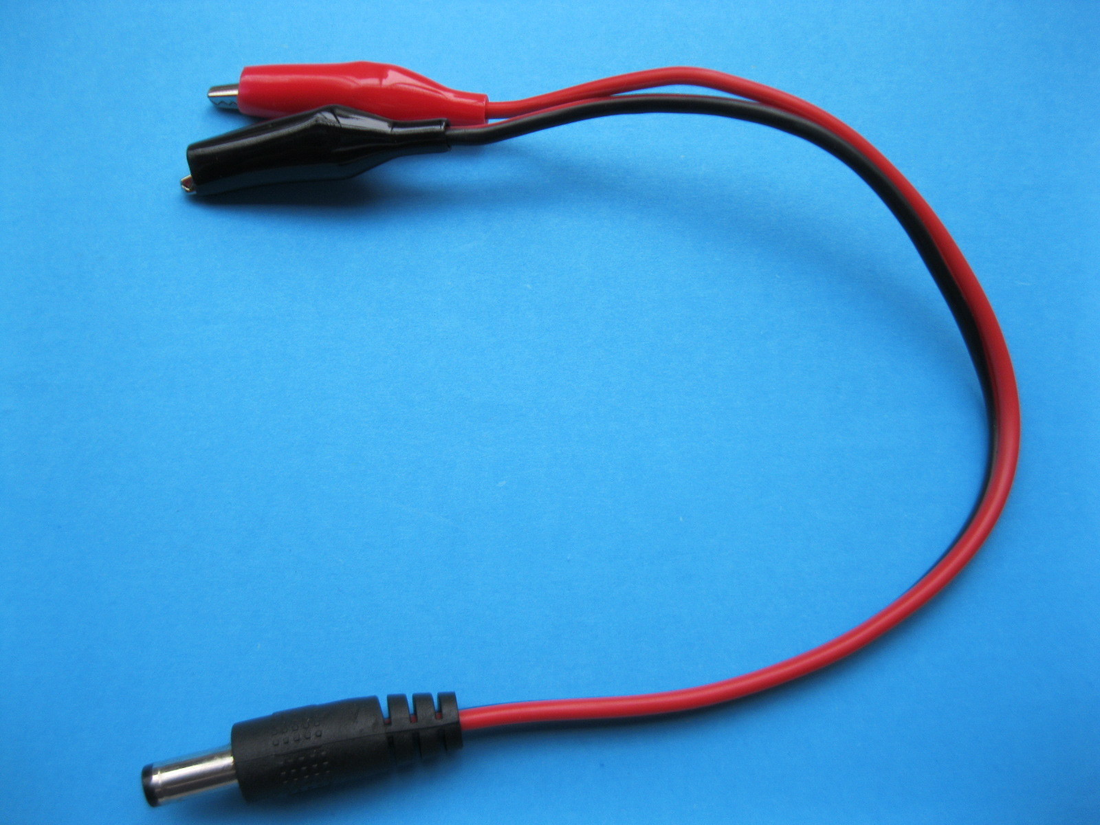 25 pcs DC Power Plug 5.5x2.1mm Male Connector to Dual Alligator Clip Cable 25cm