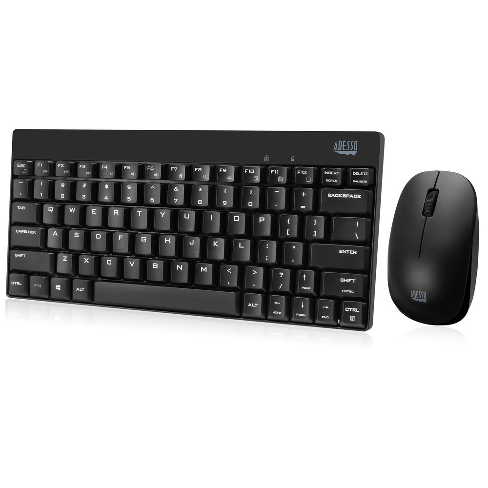 Adesso WKB-1100CB Kb 2.4Ghz Wireless Mini Keyboard And Mouse Combo Retail