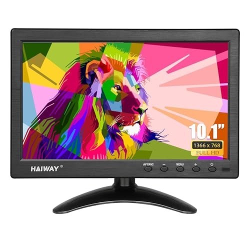 10.1 Inch Small Monitor, 1366x768 Resolution, HDMI, USB, VGA