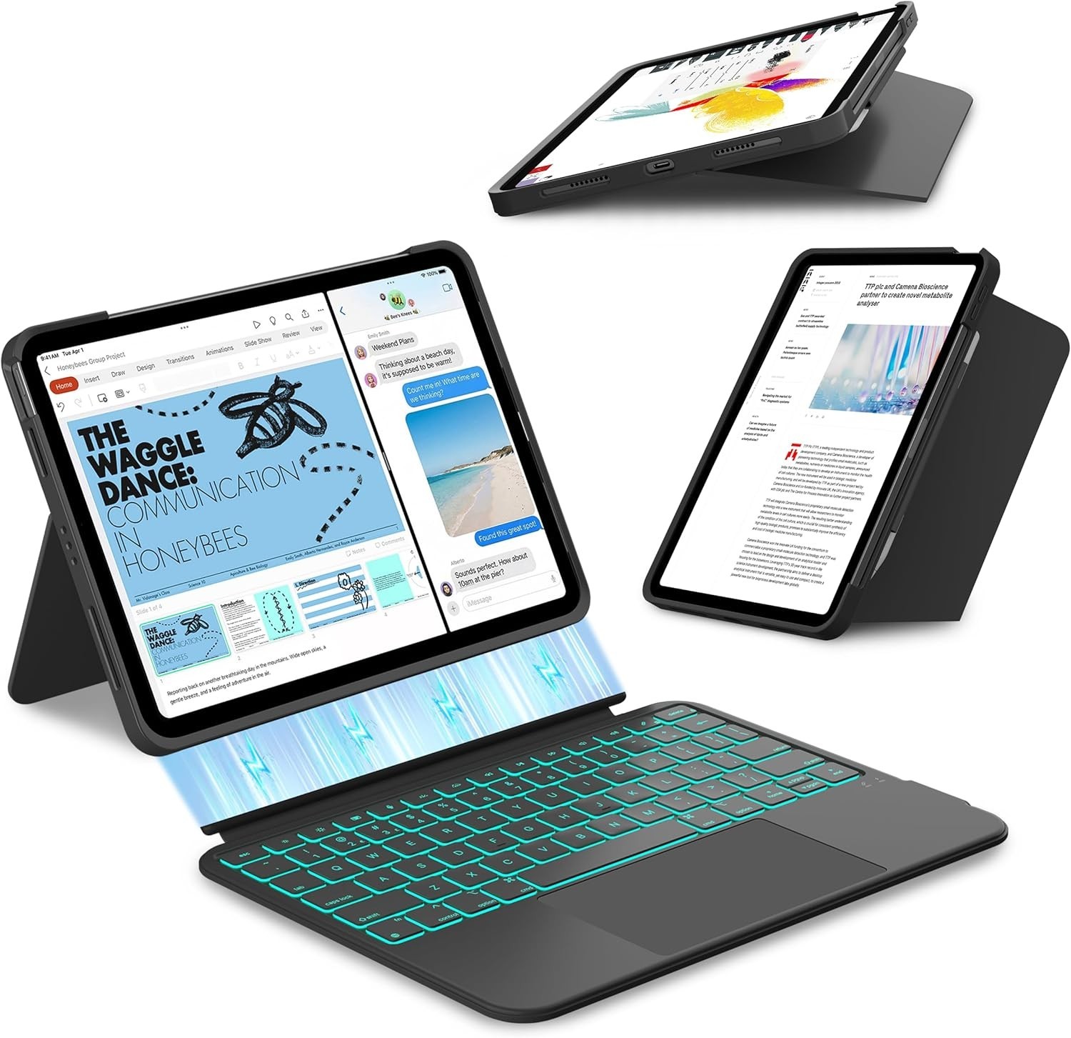 Typecase Folio Duo Detachable Keyboard Case with Trackpad & Adjustable Kickstand