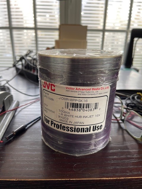 JVC VICTOR ADVACED MEDIA J-DMR-WPP-SK16 R WHITE HUB INKJET Blank recordable