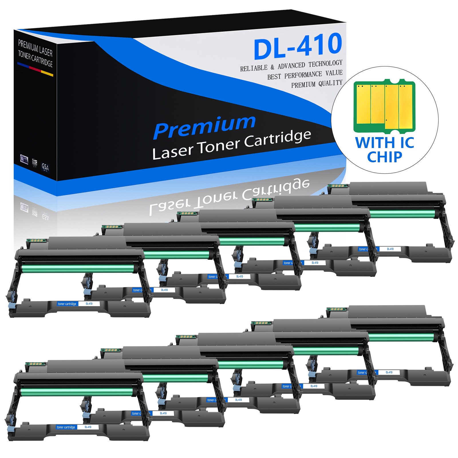 10PK High Yield DL-410 Drum Unit Compatible with Pantum M7102DN M7202FDW Printer