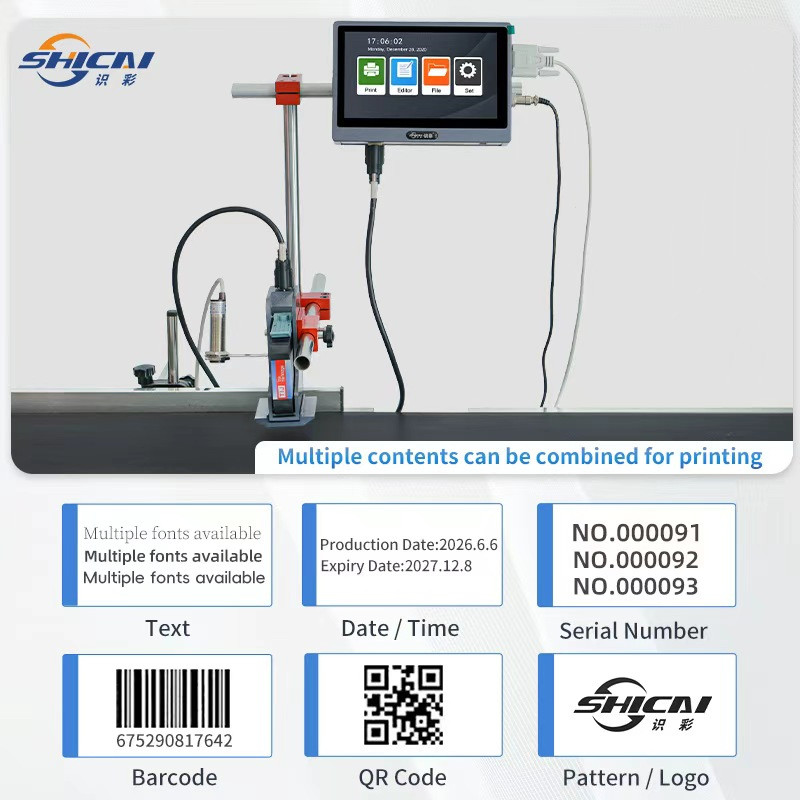 12.7mm Online Auto Printer Date Format YYYY MM DD Barcode