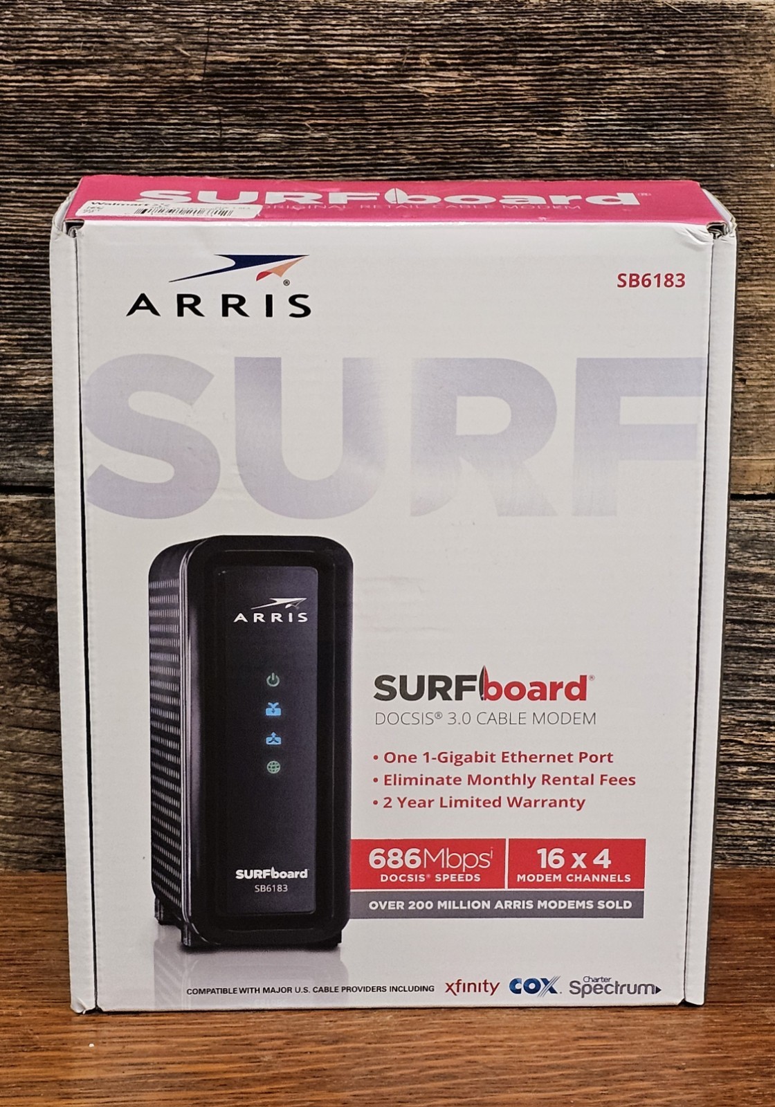ARRIS Surfboard SB6183 DOCSIS 3.0 Cable Modem 16x4 686Mbps **NEW SEALED IN BOX**