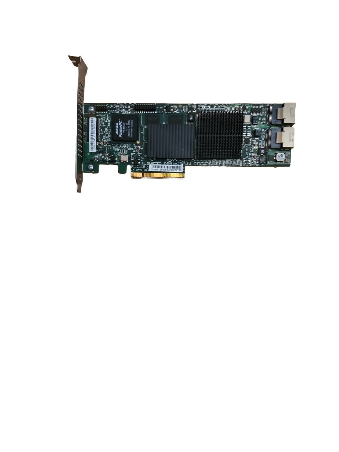 LSI AMCC PowerPC PPC405CR 9690SA-8I SAS SATA PCIe RAID Low Profile Controller.