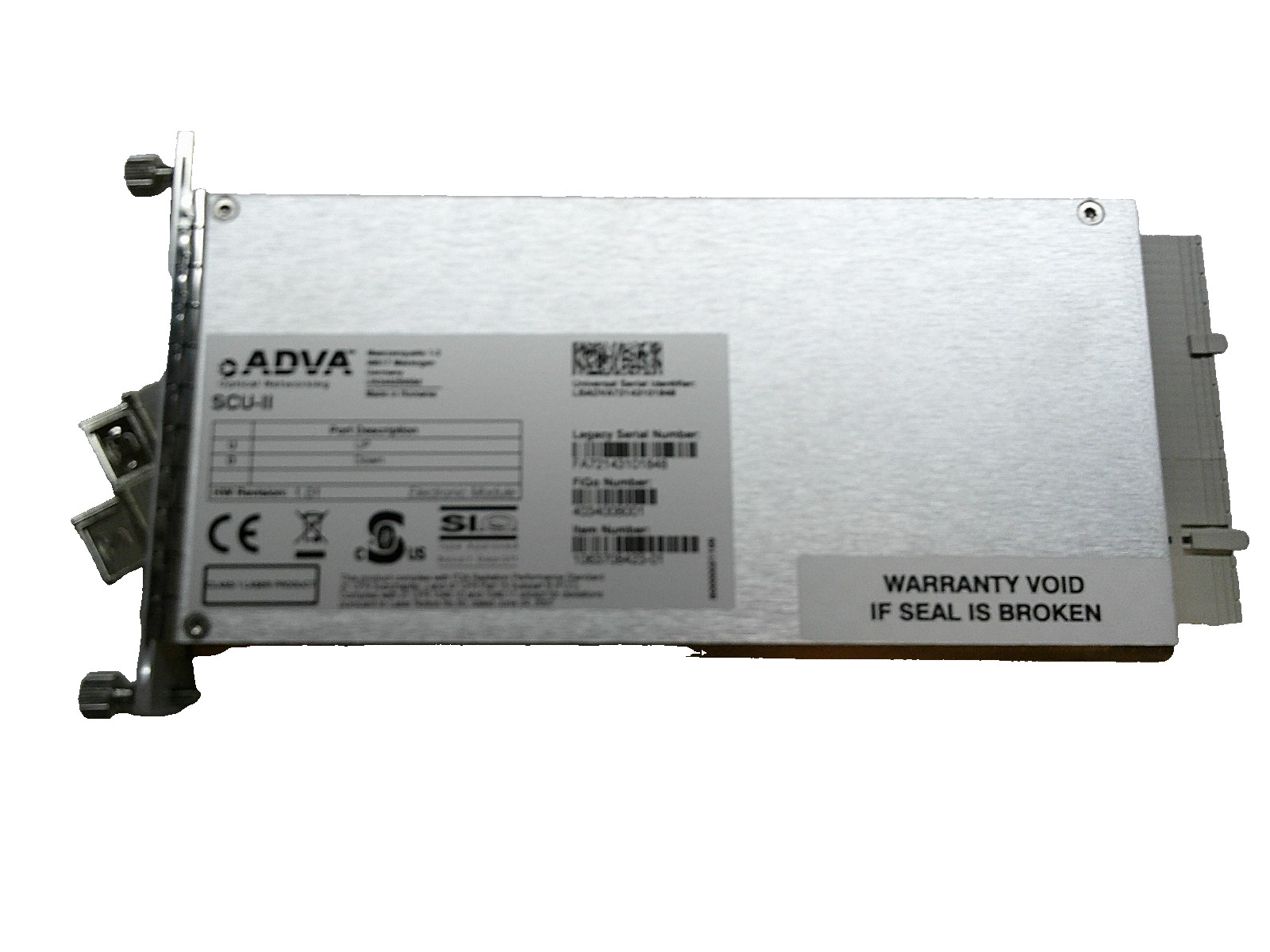 ADVA 1063708423-01 FSP 3000 R7 Internal System Management Shelf Control Unit 
