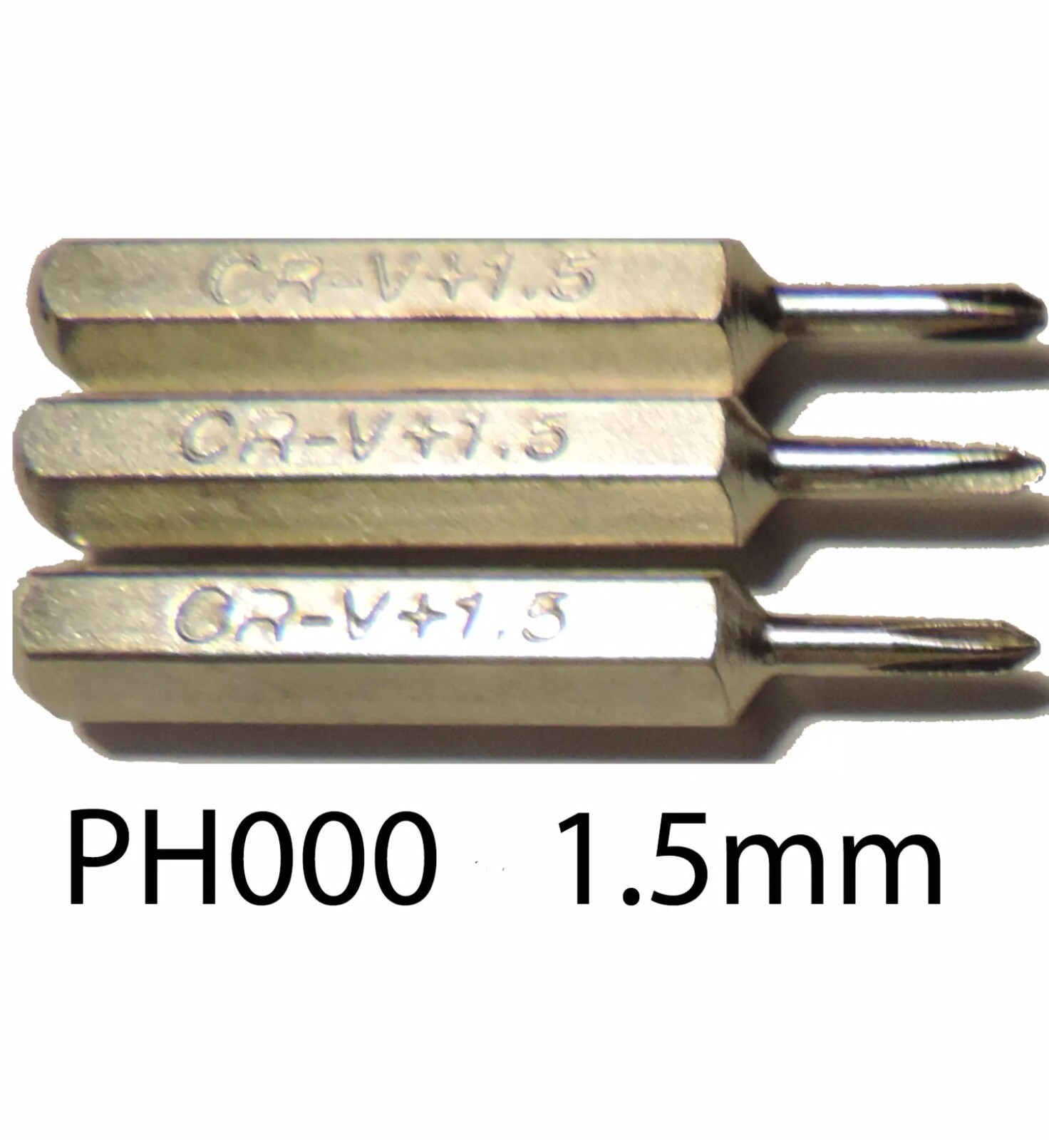 3 PCS Mini 4mm Phillips PH000/ +1.5 Screwdriver Bits Wholesale Lot Micro Tips