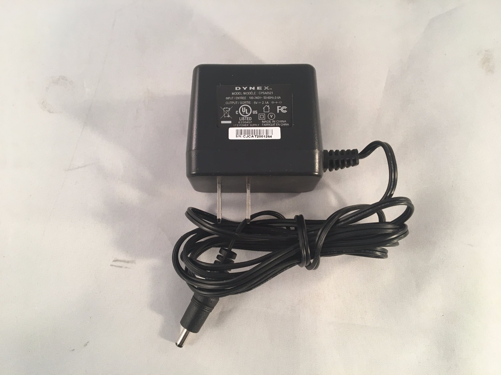Dynex Model CPSA0521 Power Supply 5V 2.1A