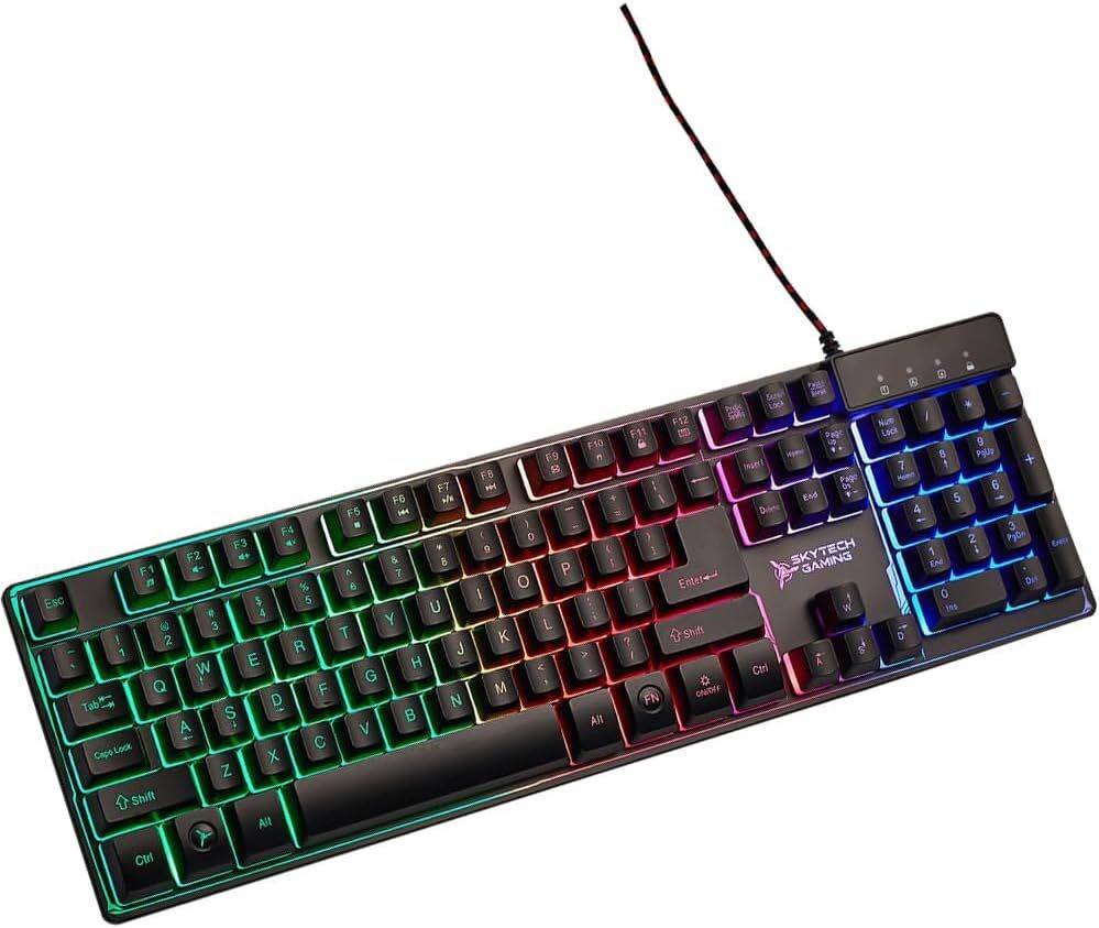 Skytech Gaming Classic K1800 RGB Gaming Keyboard, 104 Keys USB Wired Keyboard