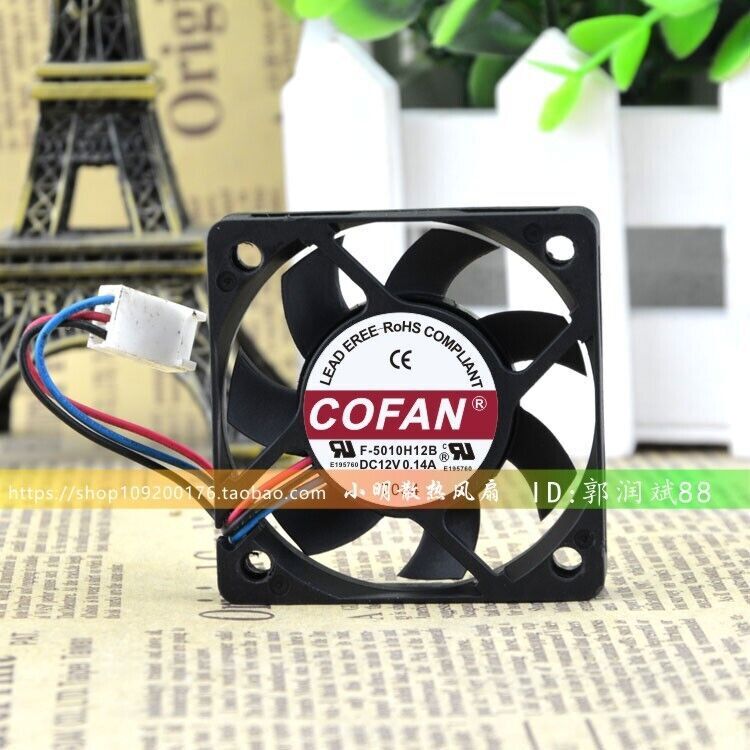 Genuine Radiator Cofan F-5010h12b 5010 5cm  Chassis Server Fan 12v 0.14a