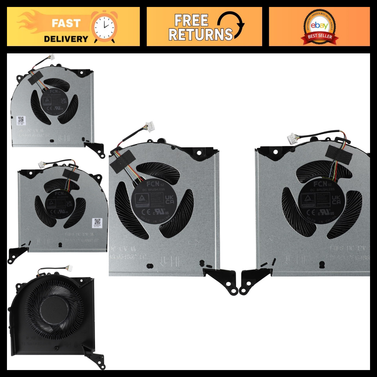 High-Performance CPU & GPU Cooling Fan for Lenovo Legion Pro 7 16ARX8H 16IRX8H