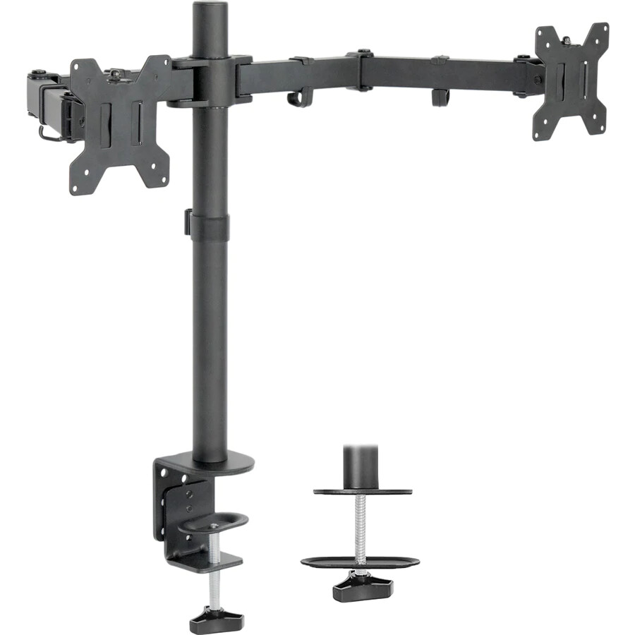 VIV DESK MOUNT FOR DUAL LED/LCD MONITORS - STAND-V002 - BLACK - 13"-27" in