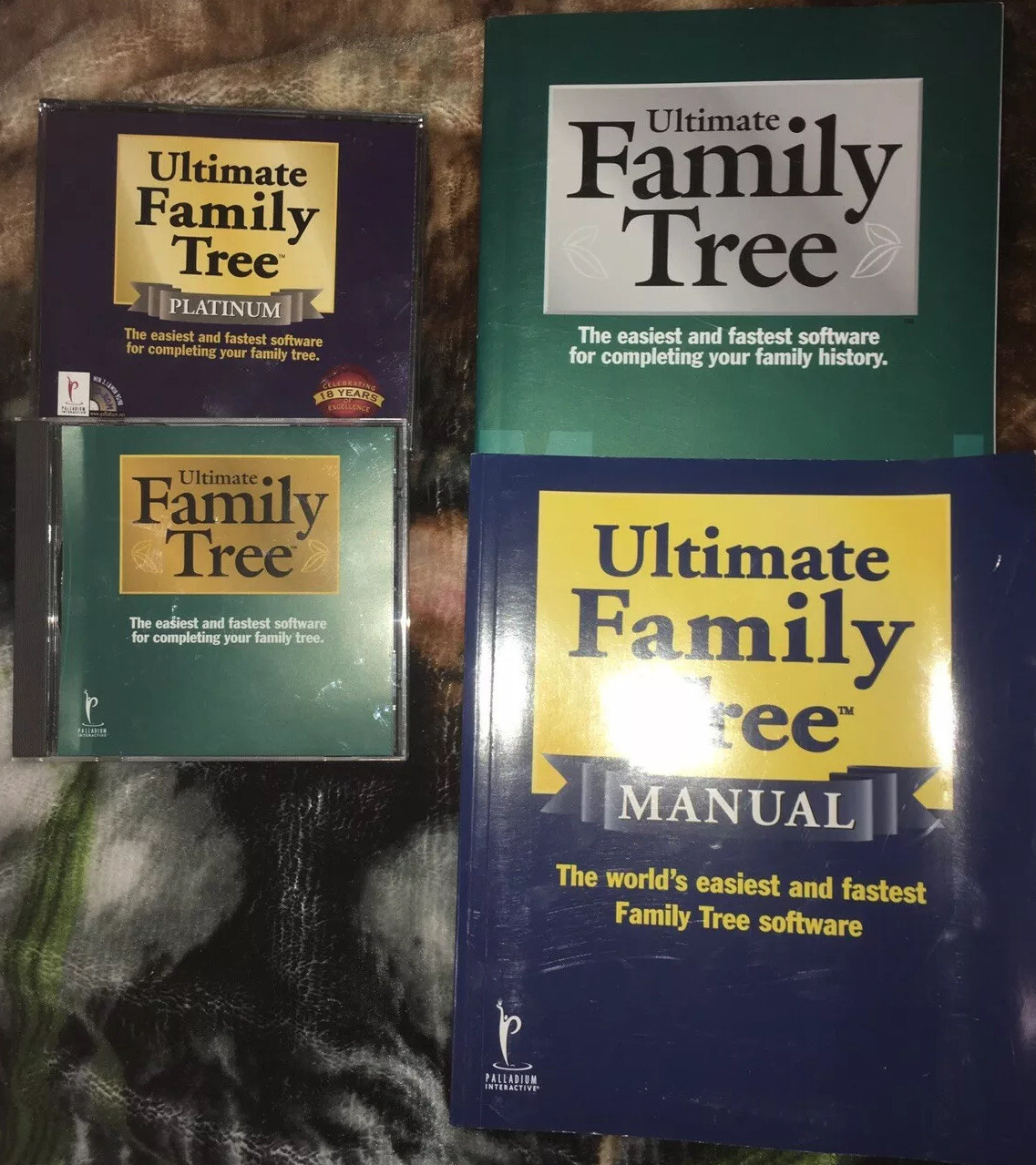 📀 2 ULTIMATE FAMILY TREE + PLATINUM FAMILY TREE SOFTWARE & Books/Manuals L👀k