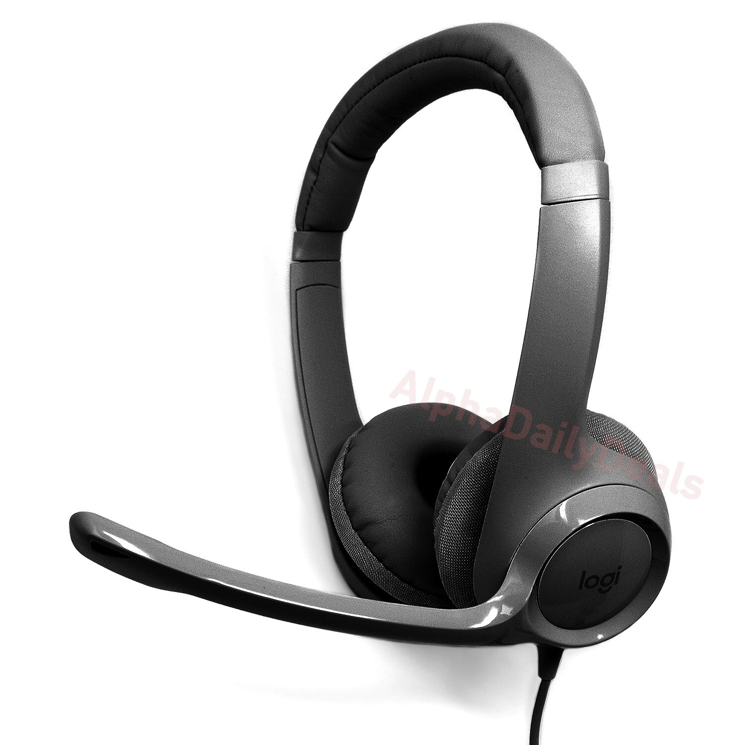 Logitech H390 Wired USB On-Ear Stereo Headphones with Mic Black PC Laptop