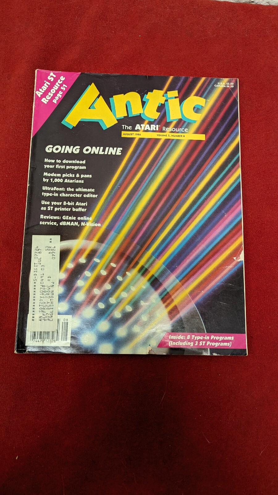 Antic The ATARI Resource (August 1986)  Volume 5 Number 4 Going Online
