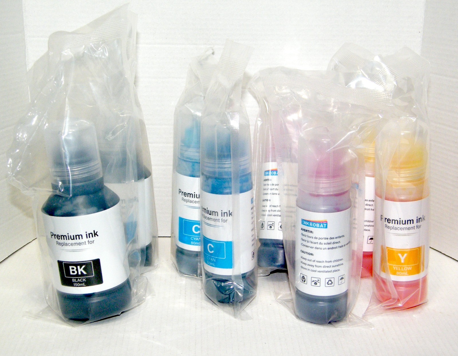 T502 Ink Refill Bottles (Not Sublimation) for many Eco Tank systems 8 pack