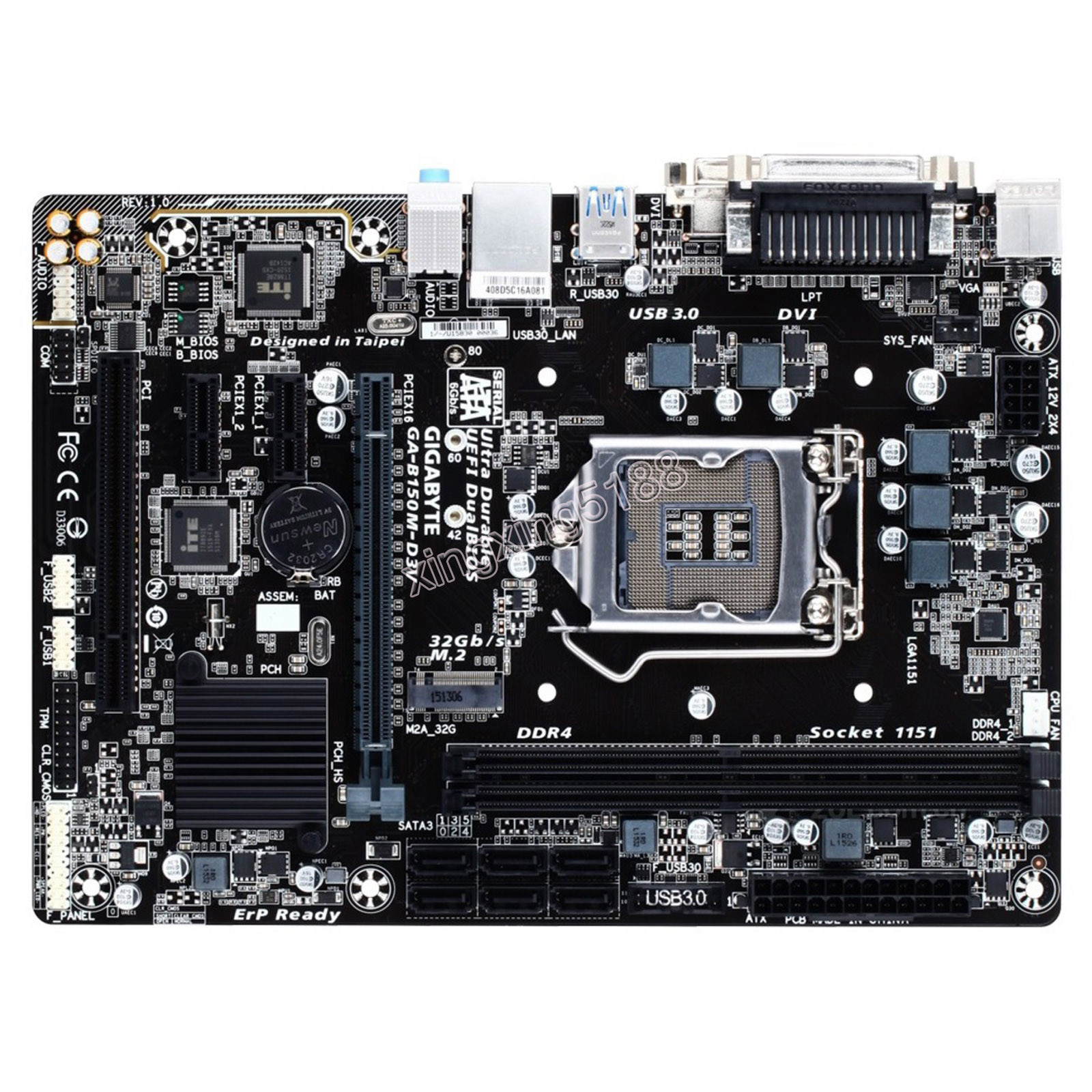  Gigabyte GA-B150M-D3V Socket LGA 1151 For Intel Micro ATX Motherboard DDR4 32GB