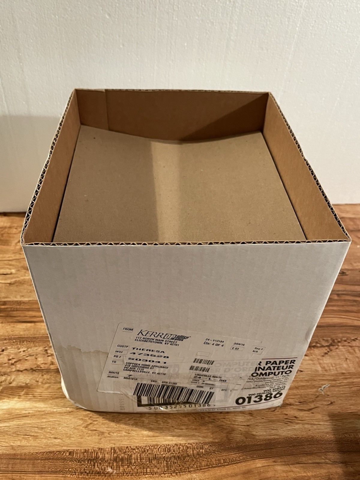 Sparco Dot Matrix Printer Paper 4 Color White/Yellow/Pink/Goldenrod ½" Perfs
