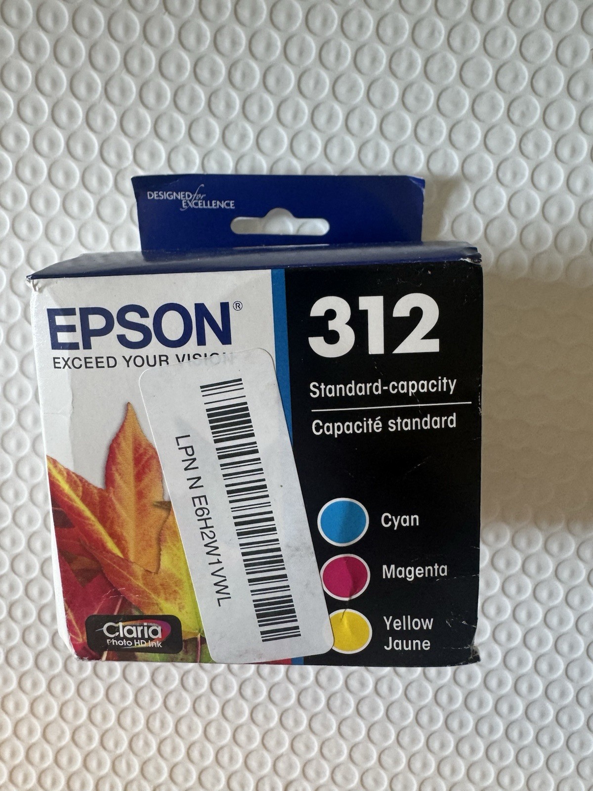 NEW Genuine Epson 312 Standard Capacity Ink Cartridges 3 Color Exp 10/2028