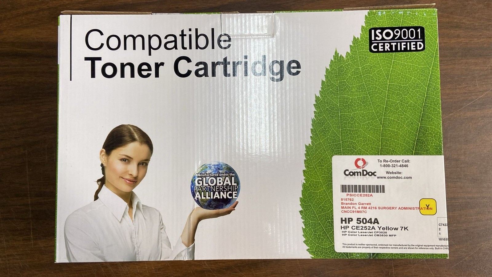 ComDoc Compatible Toner Cartridge HP 504A HP CE252A Yellow 7K HP Color LaseJet