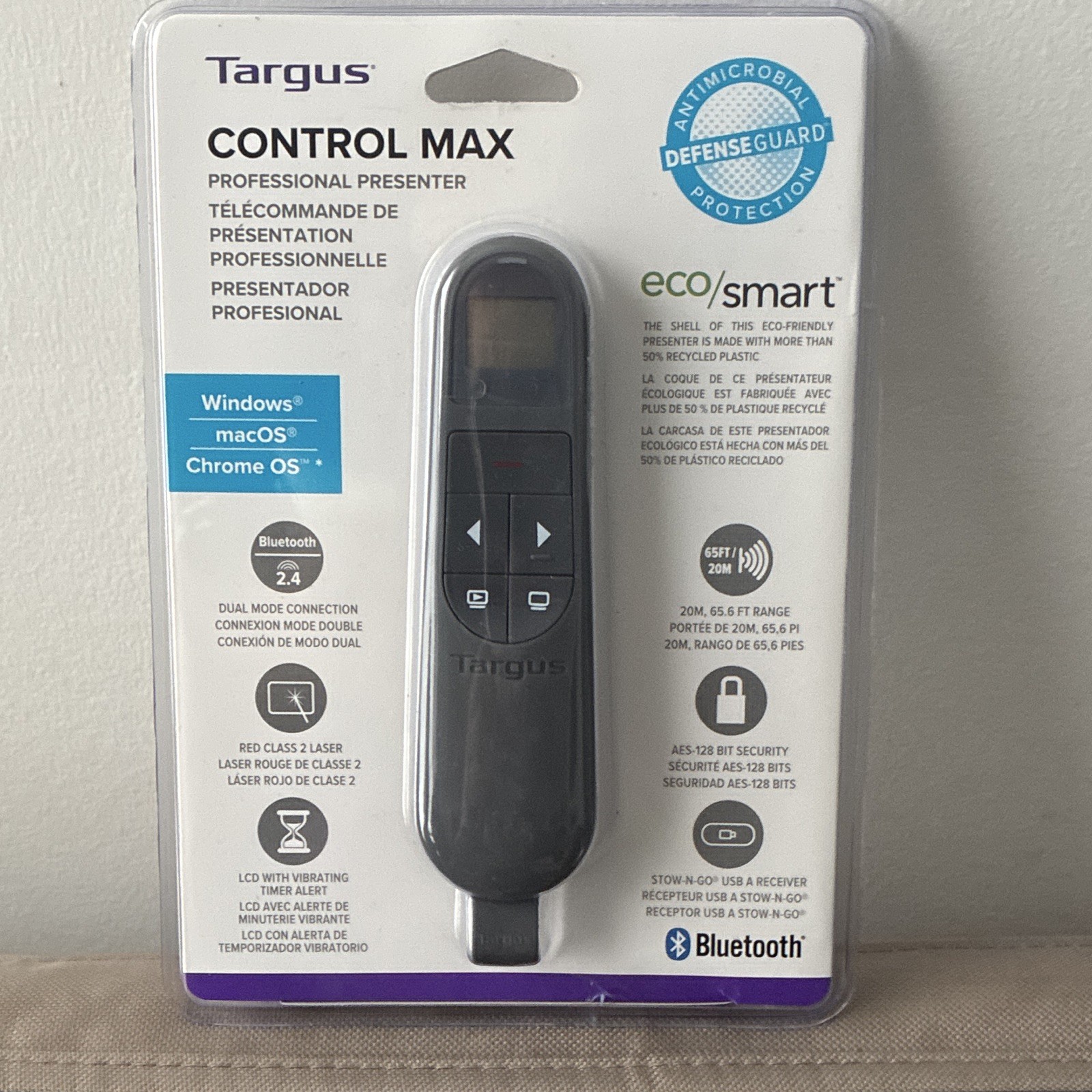 Targus Control Max Wireless Presenter Pointer Bluetooth USB Black AMP06804AMGL