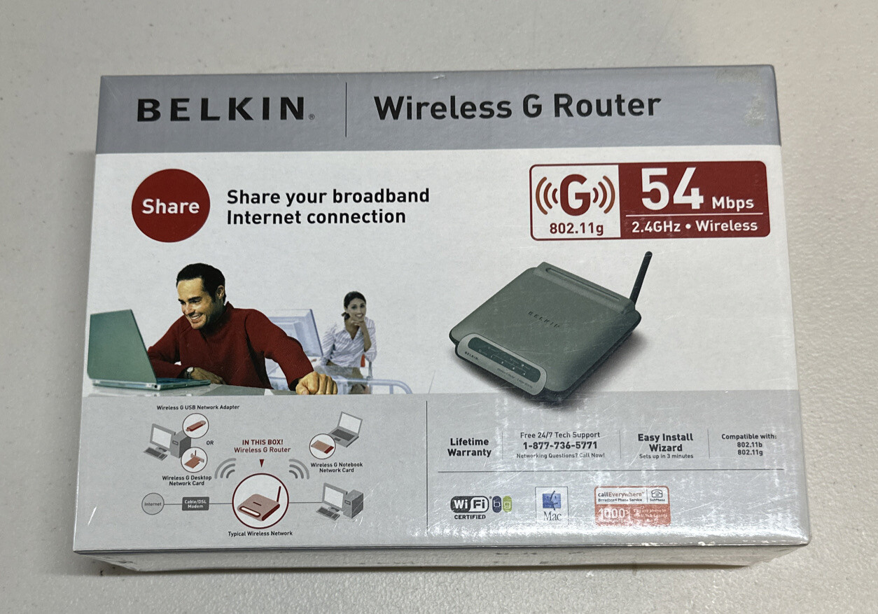 Belkin Wireless G Router F5D7230-4 4 LAN Ports Version 7000