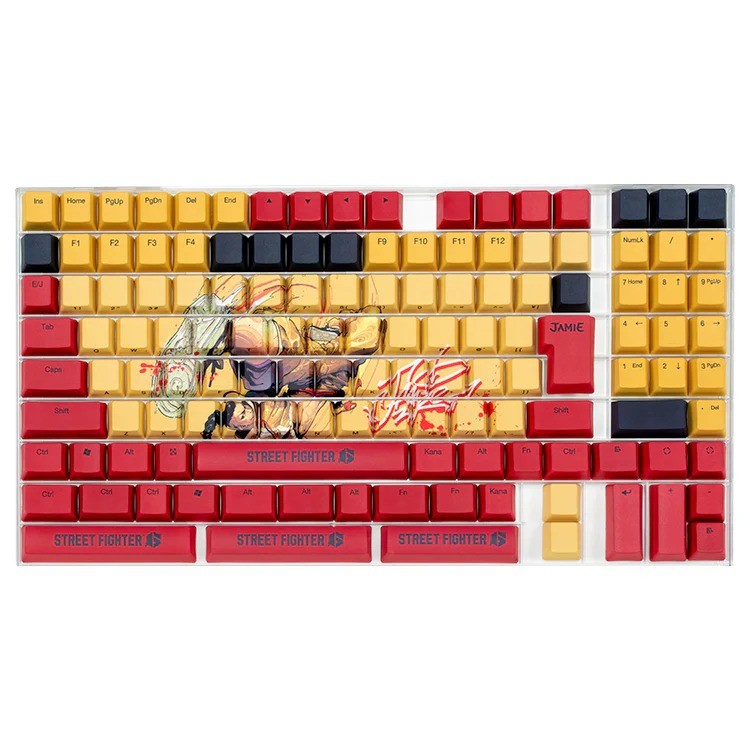 Street Fighter 6 Designer Keycap Set 132 Keys Cherry MX Jamie Design OEM PBT