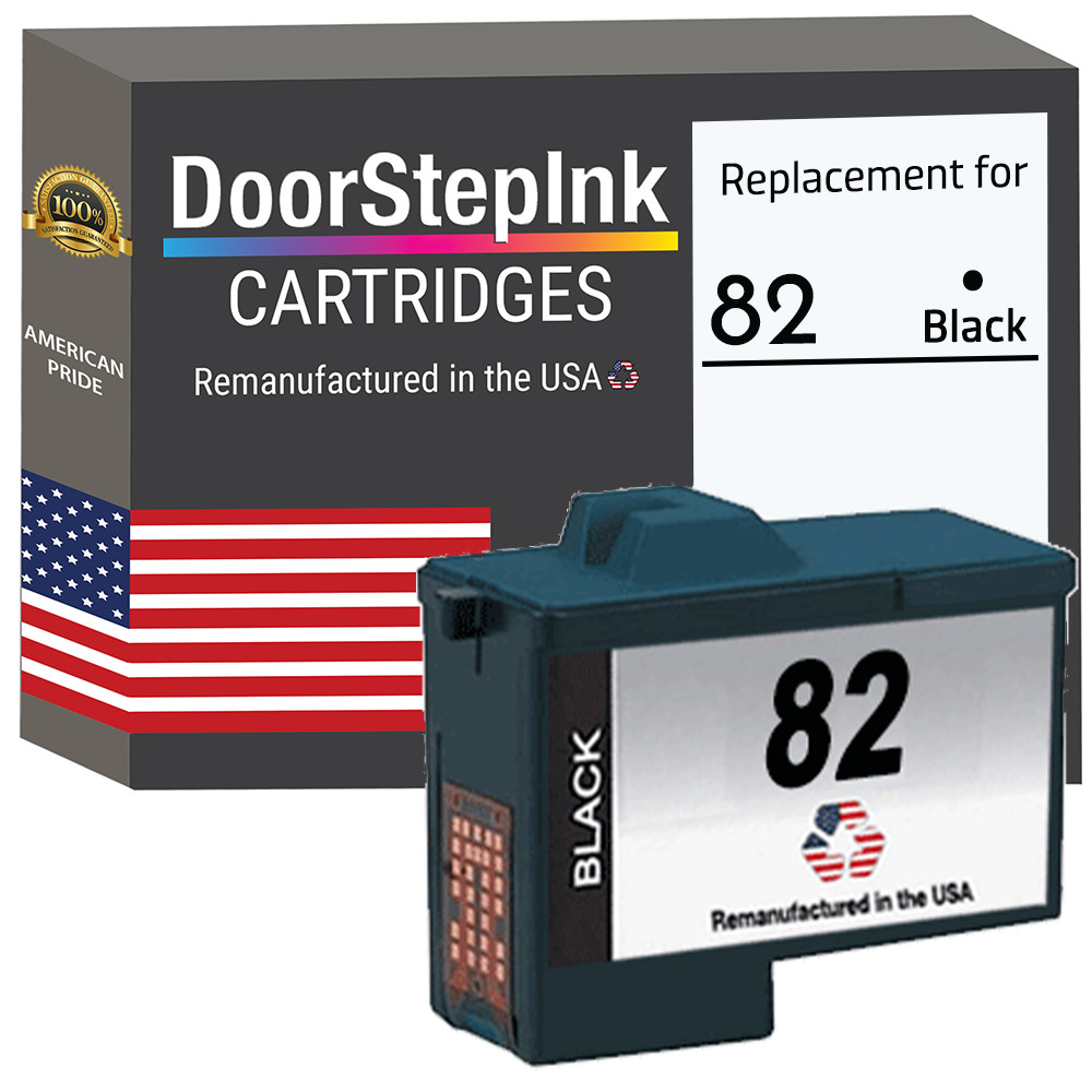 DoorStepInk Compatible Ink Cartridges for Lexmark 82 Black-USA